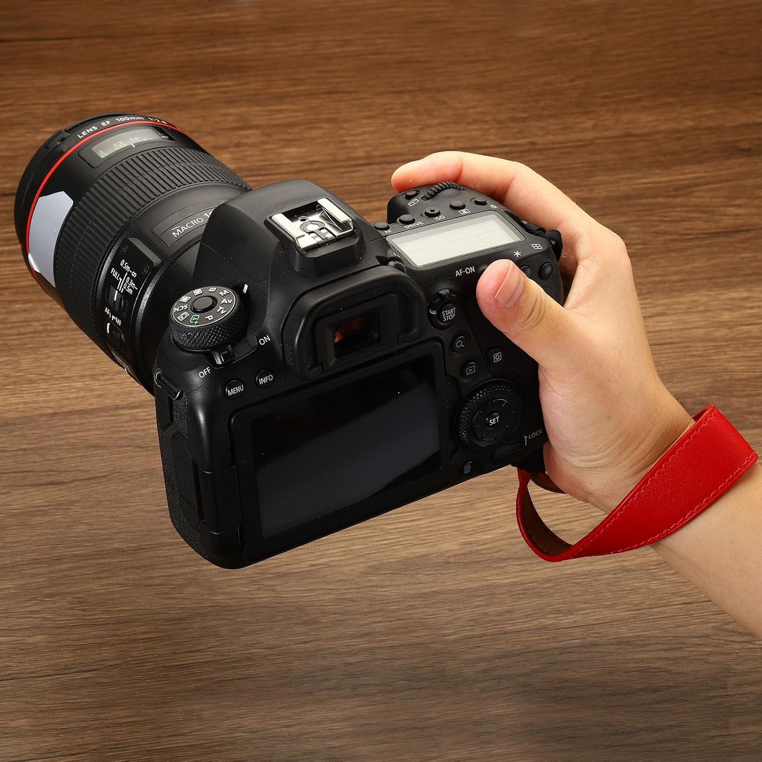 PATIKIL Correas de muñeca para cámara, correa de muñeca ajustable de cuero sintético para cámara digital DSLR