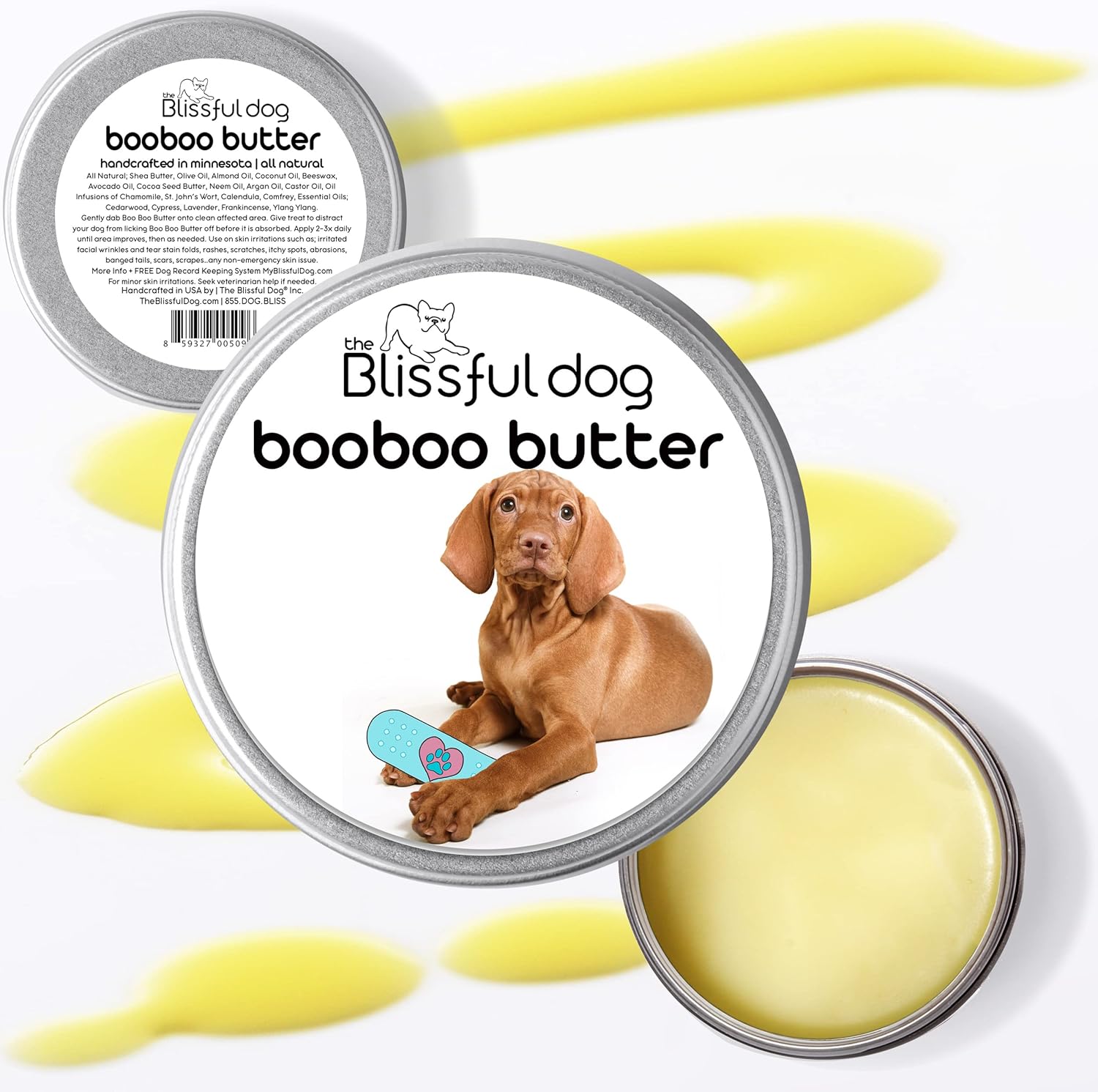 The Blissful Dog 1 oz TIN Vizsla Booboo Mantequilla