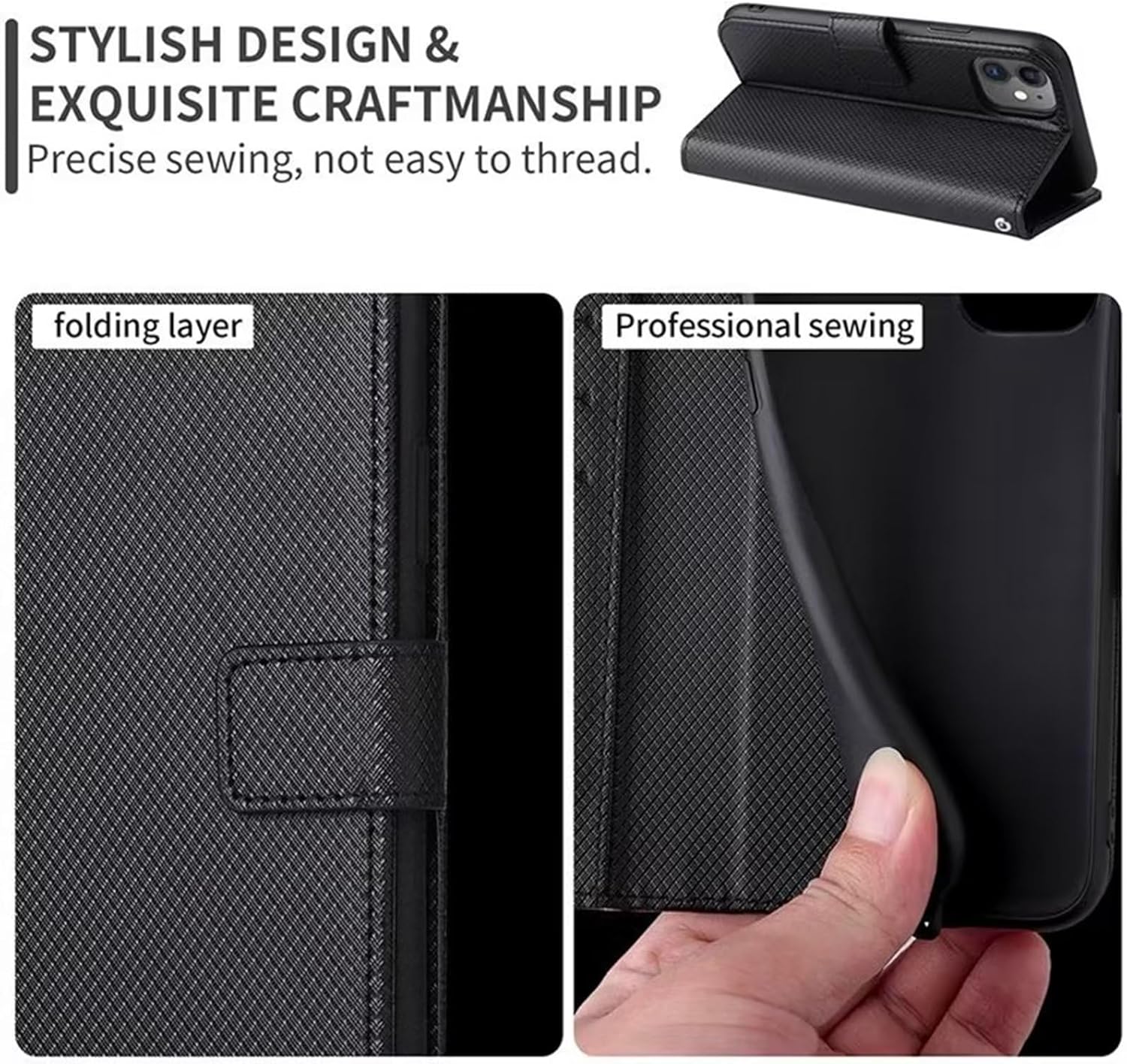 Funda de cuero tipo cartera para Honor X7, funda de piel sintética antideslizante para Honor X7, funda de piel sintética con tapa para Honor X7