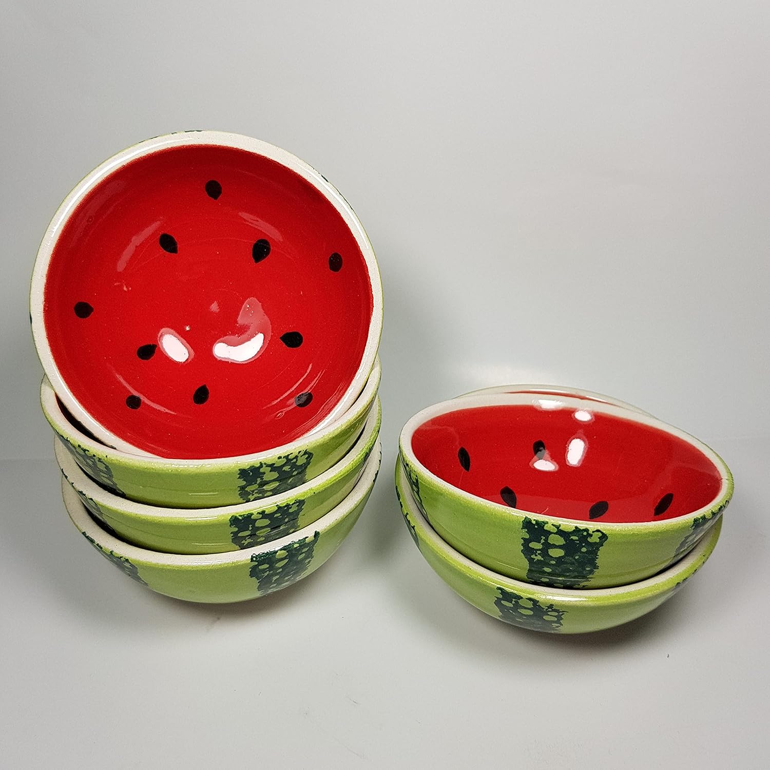 kaira – Lindos cuencos de cerámica pintados a mano con diseño de frutas para aperitivos, helado, condimento, arroz, postre, salsa de soja, cereales