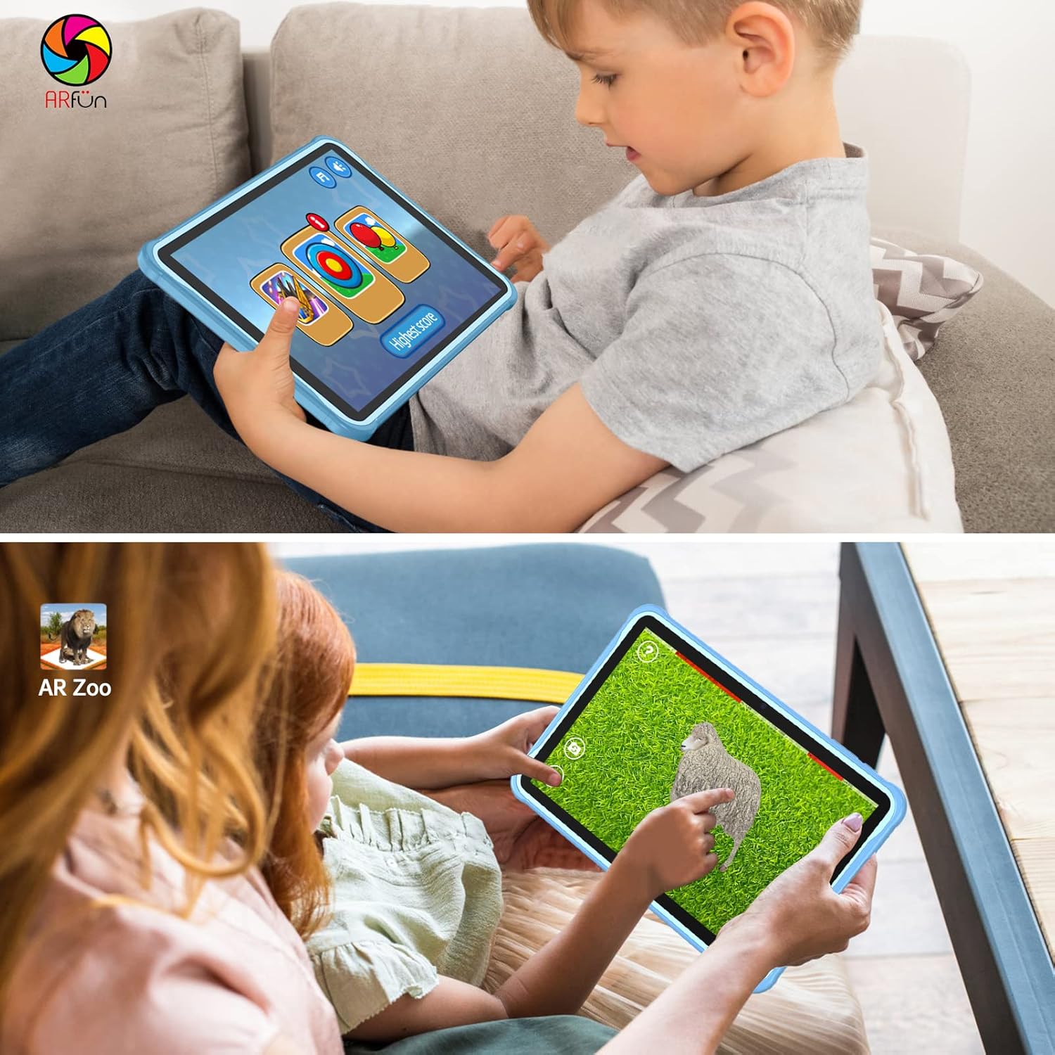 PRITOM Android 10 Go, tablet infantil de 10 pulgadas, control parental, 6000 mAh, tableta de teléfono 3G, procesador de cuatro núcleos, 2 GB de RAM,