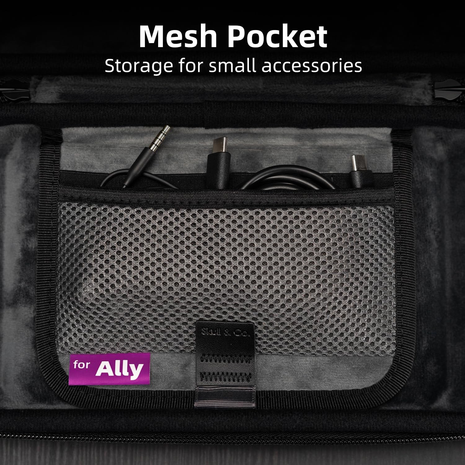 Skull & Co. GripCase para ROG ALLY, paquete GripCase Ally y funda de transporte delgada para ROG Ally