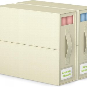 SheetCube – Organizadores de sábanas y almacenamiento, paquete de 2 (tamaño Queen o King) plegable, con cremallera, para sábanas, fundas de edredón, SheetCube – Organizadores de sábanas y almacenamiento, paquete de 2 (tamaño Queen o King) plegable, con cremallera, para sábanas, fundas de edredón,