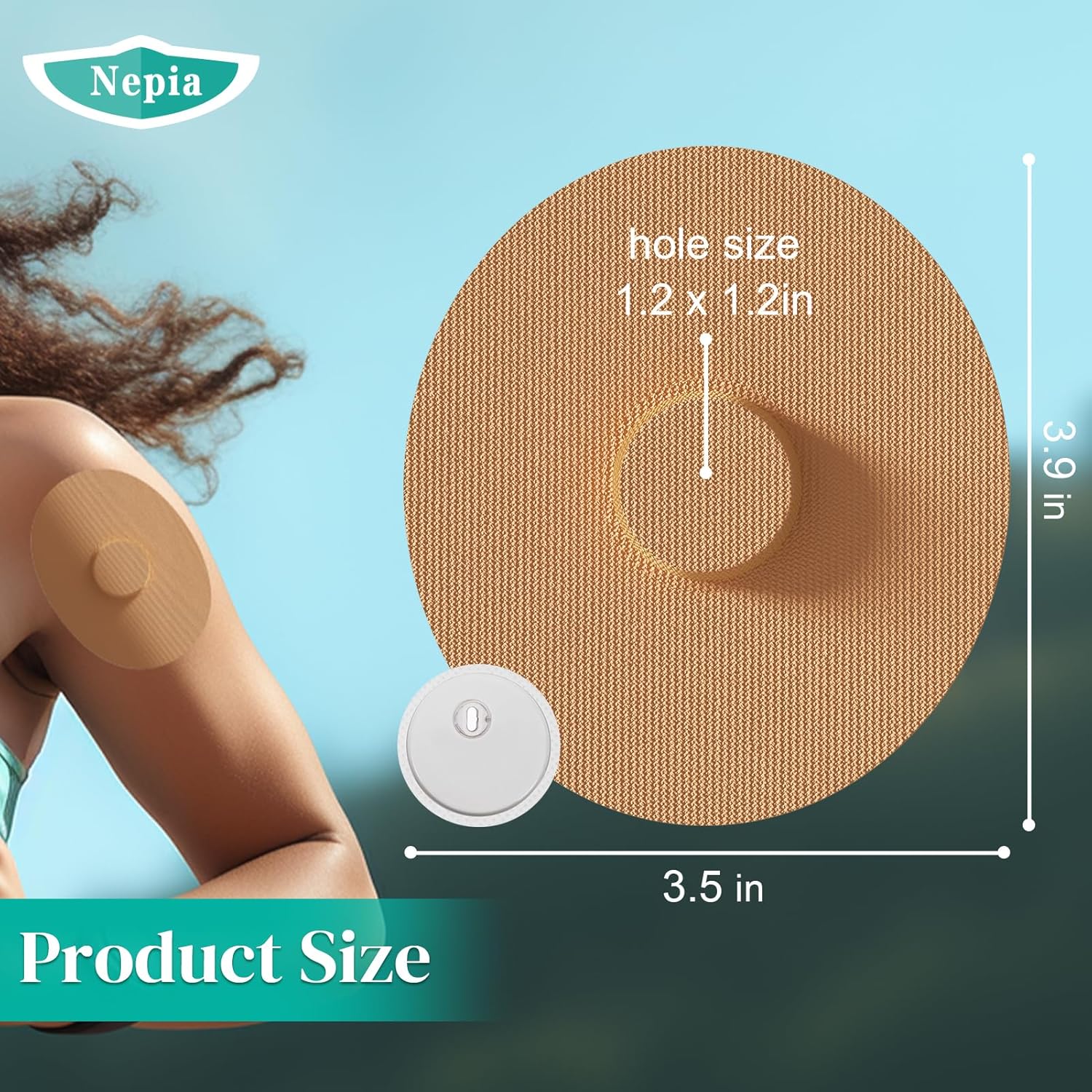 Freestyle 30 unidades, parche impermeable CGM perfecto para Libre 1,2,3EnliteGuardian con tela no tejida en el centro, papel precortado fácil de