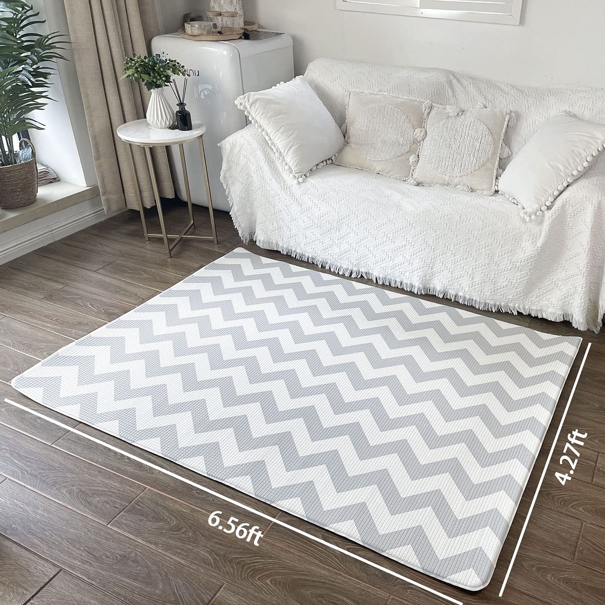 Tapete de juego para bebé para piso, tapete de juego de espuma reversible para bebé, tapete no tóxico para el suelo del bebé, alfombra de gateo de