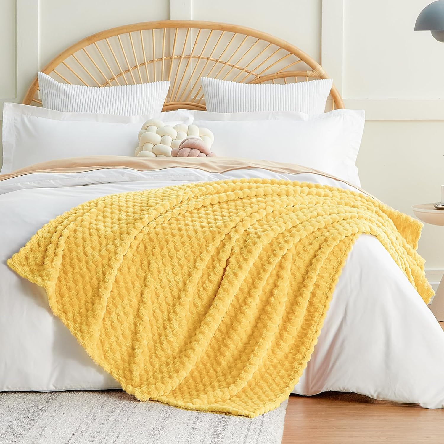 EXQ Home  Manta de vellón de jacquard, decorativa, diseño de caparazón de tortuga 3D, suave y ligera, para sofá o cama, para todas las estaciones