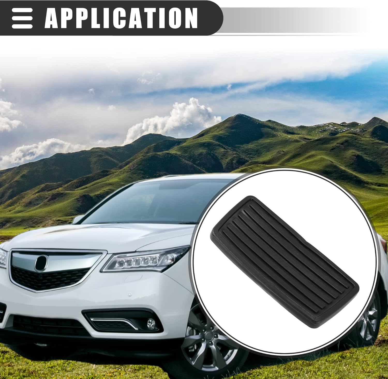 Motoforti Cubierta de la almohadilla del pedal del embrague de freno, para Acura MDX 2007-2012, Caucho, 46545-S84-A81, Negro
