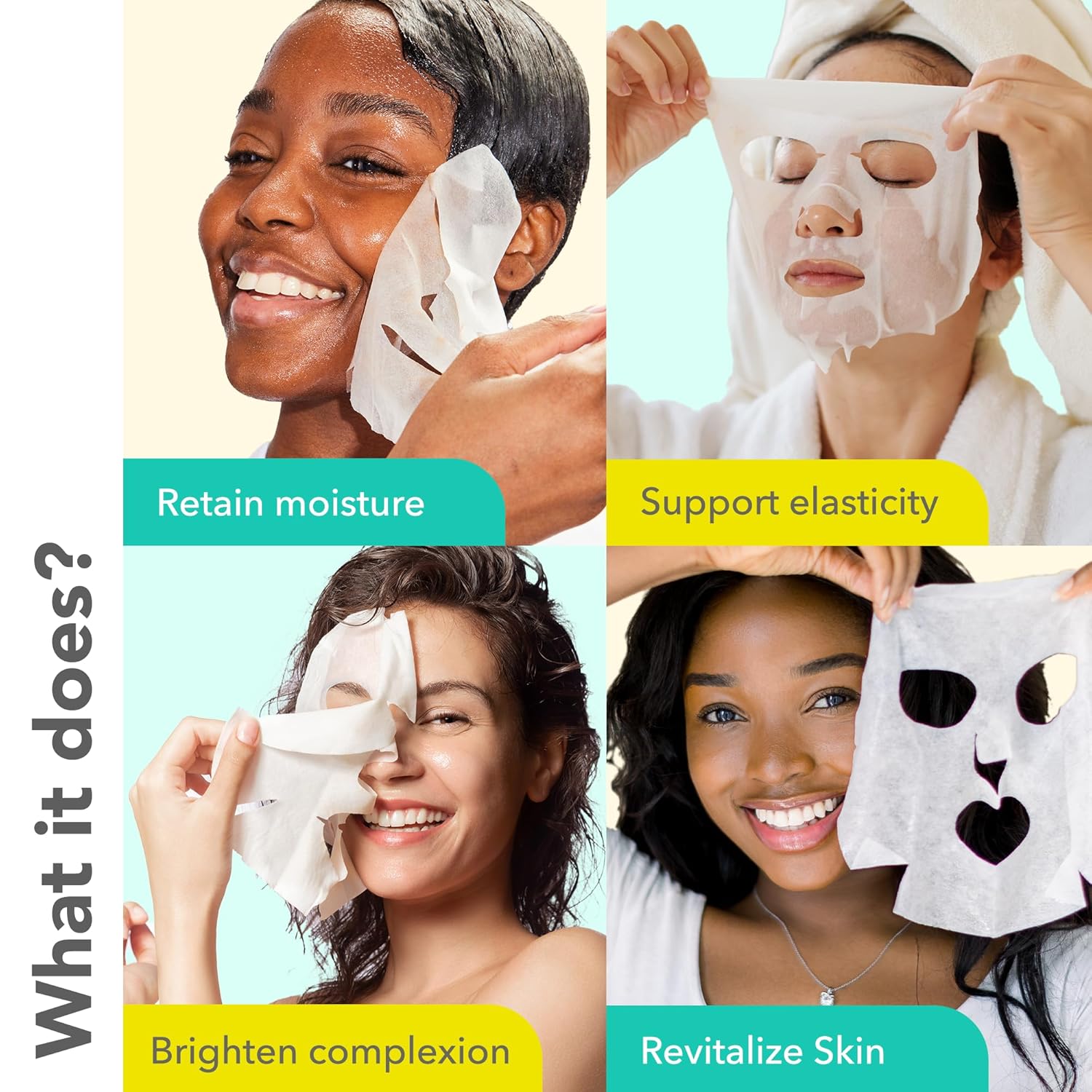 Patchology Mascarillas hidratantes, esenciales para el cuidado de la piel de viaje de fin de semana, máscaras de ácido hialurónico con suero
