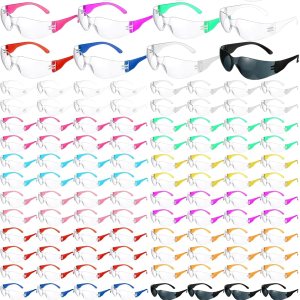 Kanayu 200 lentes de seguridad transparentes a granel para hombres y mujeres, gafas de seguridad para protección ocular con resistentes a los Kanayu 200 lentes de seguridad transparentes a granel para hombres y mujeres, gafas de seguridad para protección ocular con resistentes a los