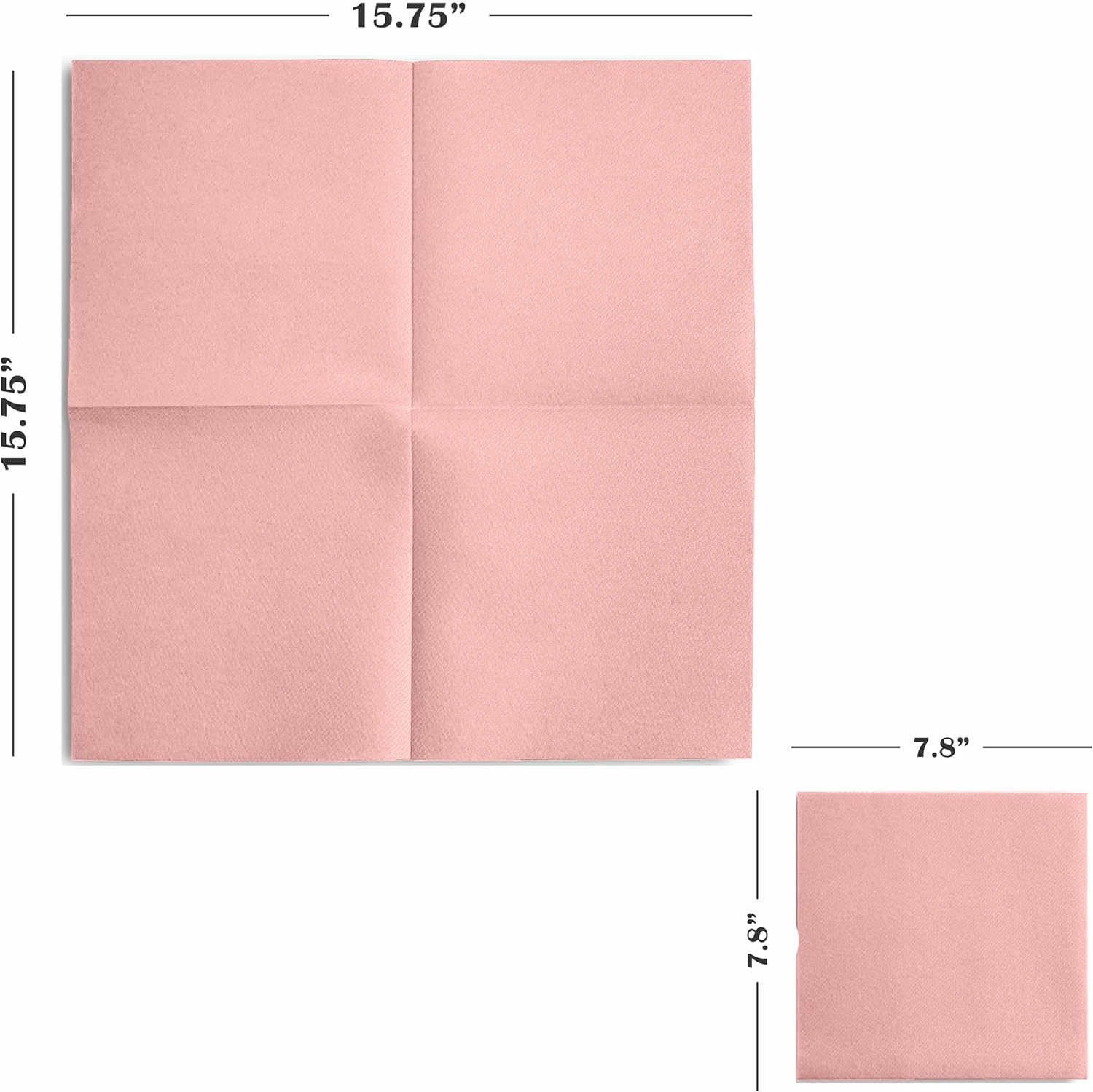 Linen-Feel – Servilletas de papel de colores de color rosa, suaves y absorbentes, para cocina, fiesta, boda, cena o cualquier ocasión (paquete de 50)