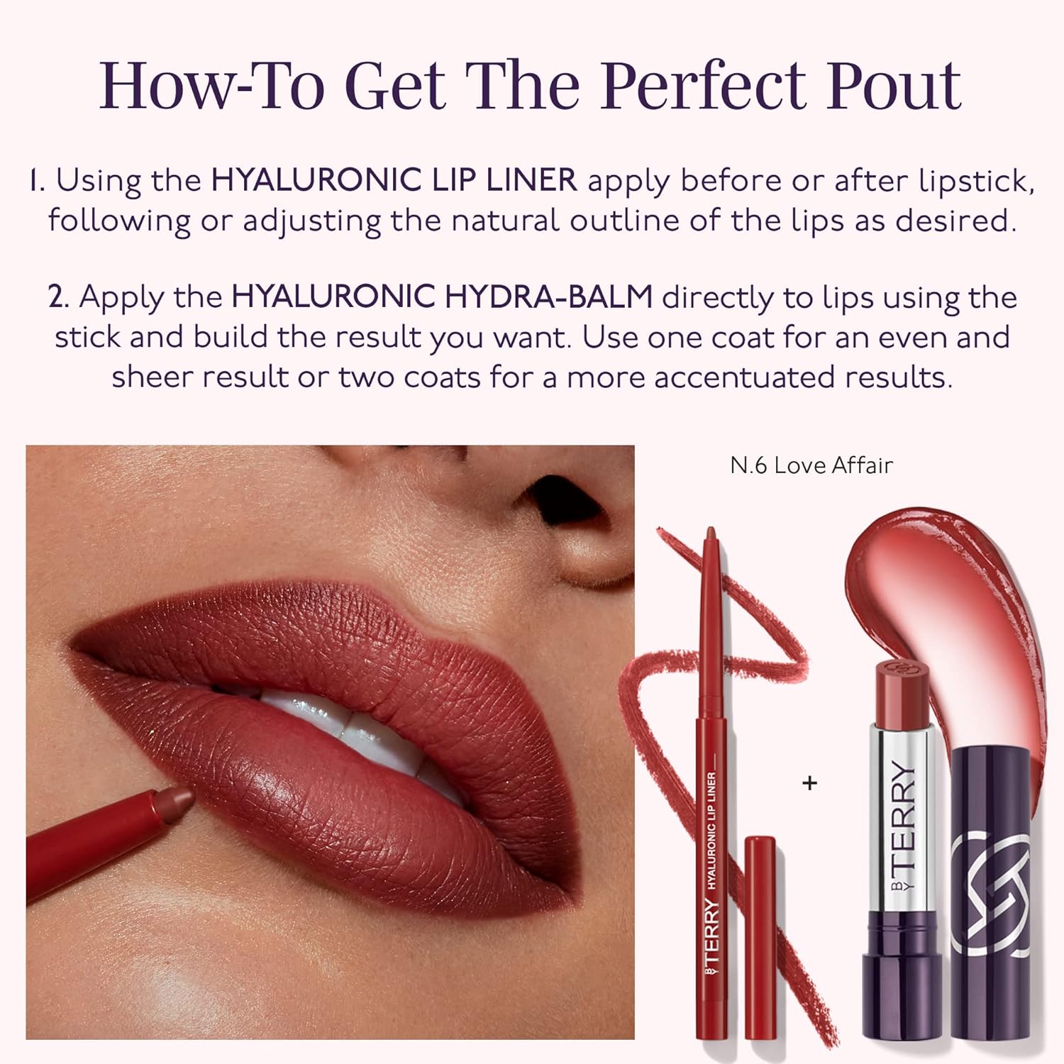 By Terry Lápiz delineador de labios hialurónico, define los labios, fórmula cremosa e hidratante, cobertura intensamente pigmentada y duradera,