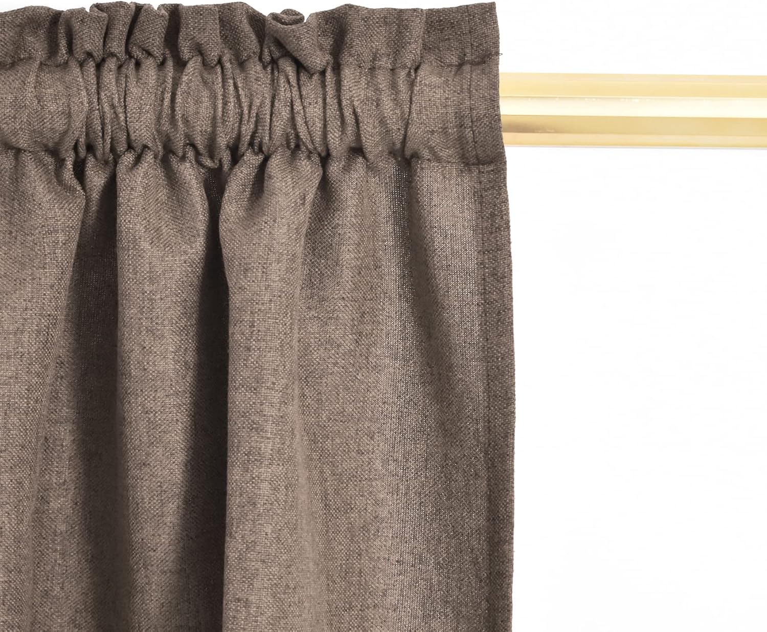 Juego de 3 cortinas y cenefa marrón para ventana de cocina, cortinas para ventana de cocina sobre el fregadero, cortina de baño pequeña con textura