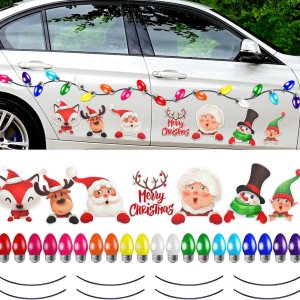 35 calcomanías de imanes de Navidad para automóvil, decoraciones reflectantes de Navidad, bombillas de Navidad, Navidad, Navidad, Navidad, alambre, 35 calcomanías de imanes de Navidad para automóvil, decoraciones reflectantes de Navidad, bombillas de Navidad, Navidad, Navidad, Navidad, alambre,