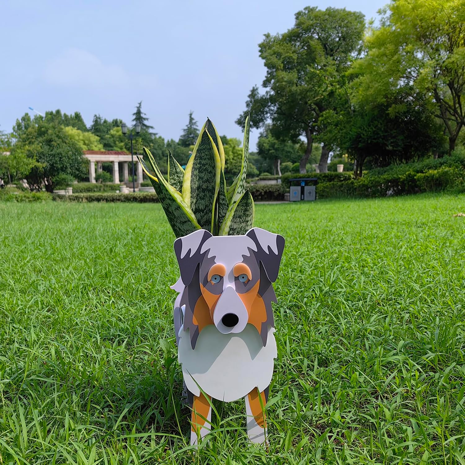 Soylroip Macetas para perros para plantas al aire libre, maceteros de animales, macetas para mascotas, regalos para amantes de las mascotas (A)