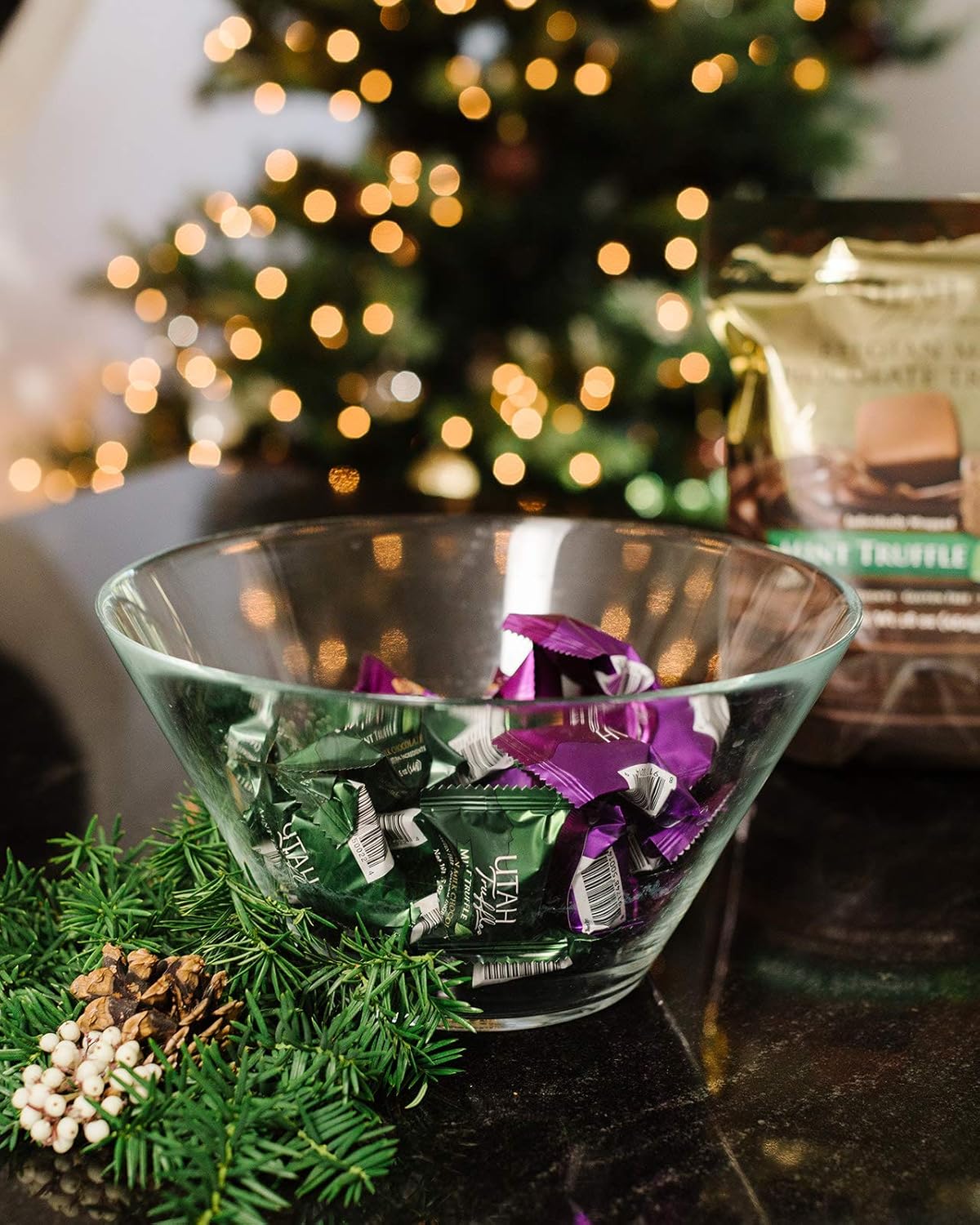 Utah Truffles – Caramelo de chocolate con leche belga envuelto individualmente, naturalmente sin gluten, trufa natural cremosa y suave, 16 onzas,