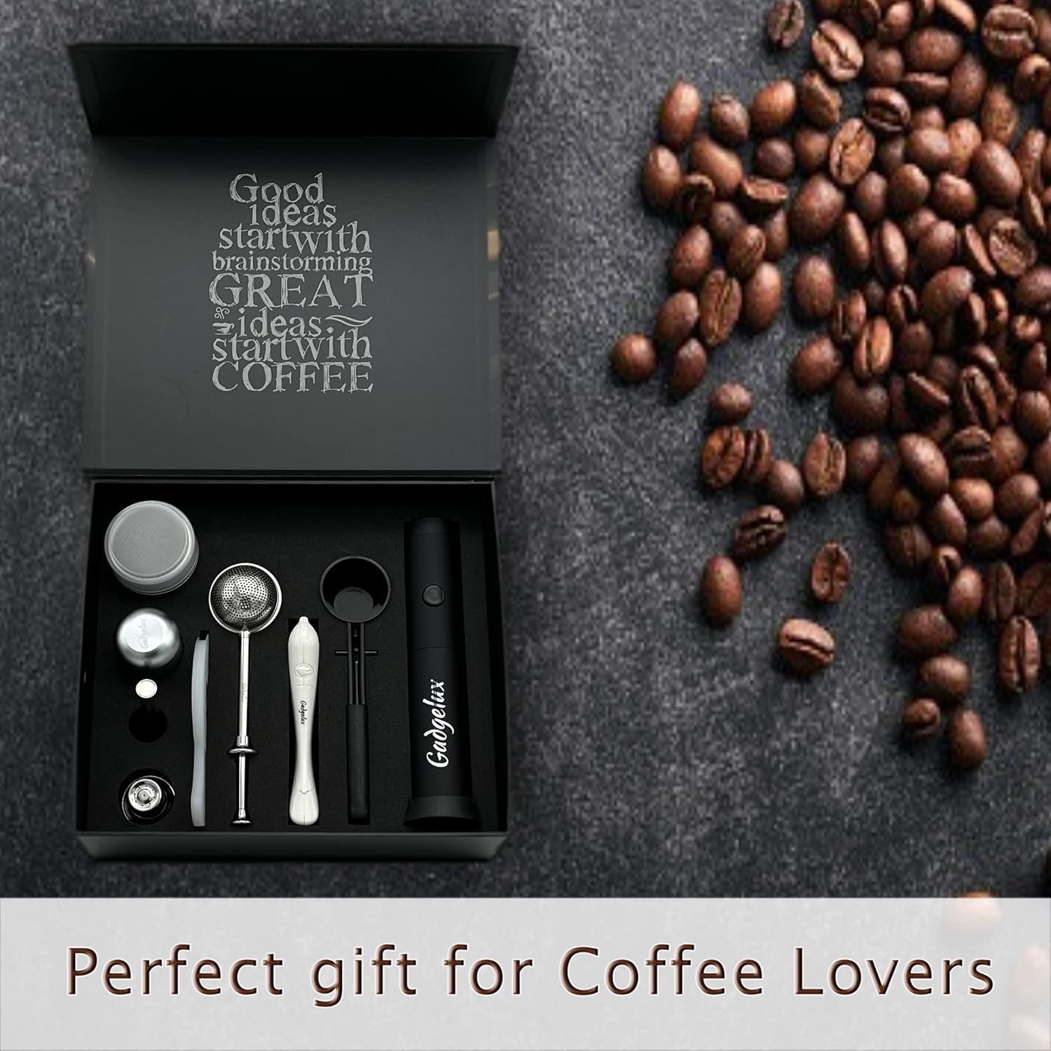 Juego de regalo de barista, cápsulas de espresso reutilizables, espumador de leche, utensilios de cocina, accesorios de barra de café, infusores de