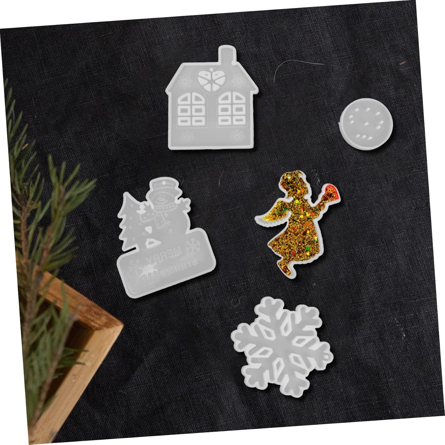 ABOOFAN 5 Sets Wind Chime Epoxy Mold Silicone Molds for Resin Epoxy Pendant Molds Christmas Ornament Silicone Molds Christmas Ornament Making Molds