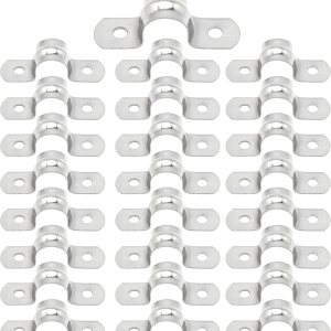 25 correas de tubo rígido de acero inoxidable M12 304 con dos agujeros, abrazaderas de tubo, soporte de tubería resistente para instalación de 25 correas de tubo rígido de acero inoxidable M12 304 con dos agujeros, abrazaderas de tubo, soporte de tubería resistente para instalación de