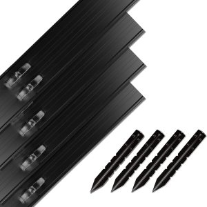 Dreamscape SlideEdge – Bordes de aluminio para paisajismo, 16 tiras, 7 pies 10 pies cada una (117.5 pies en total), pintura negra, borde de Dreamscape SlideEdge – Bordes de aluminio para paisajismo, 16 tiras, 7 pies 10 pies cada una (117.5 pies en total), pintura negra, borde de