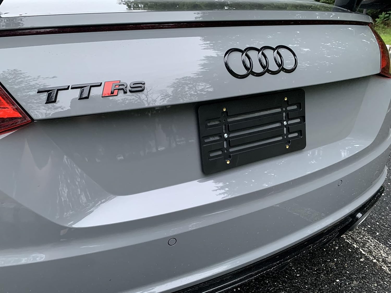 Soporte de placa de parachoques trasero para Audi TT RS 2014-2024, juego de soportes de placa con 6 tornillos únicos y kit de llave, kit de montaje