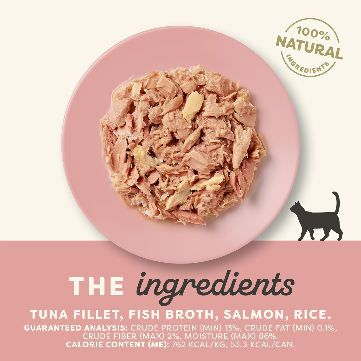 Applaws Wet Cat Food, paquete de 24, alimento húmedo enlatado de ingredientes limitados, atún y salmón en caldo, 24 latas de 2.47 onzas