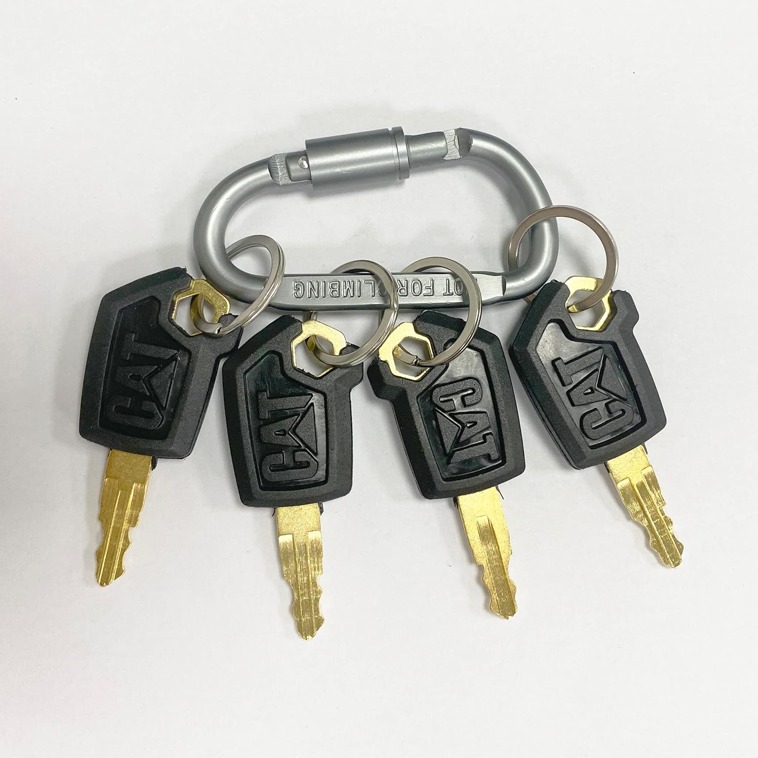 Poktlife Llaves para equipo pesado CAT Caterpillar 4 unidades (llavero de gato), Negro –