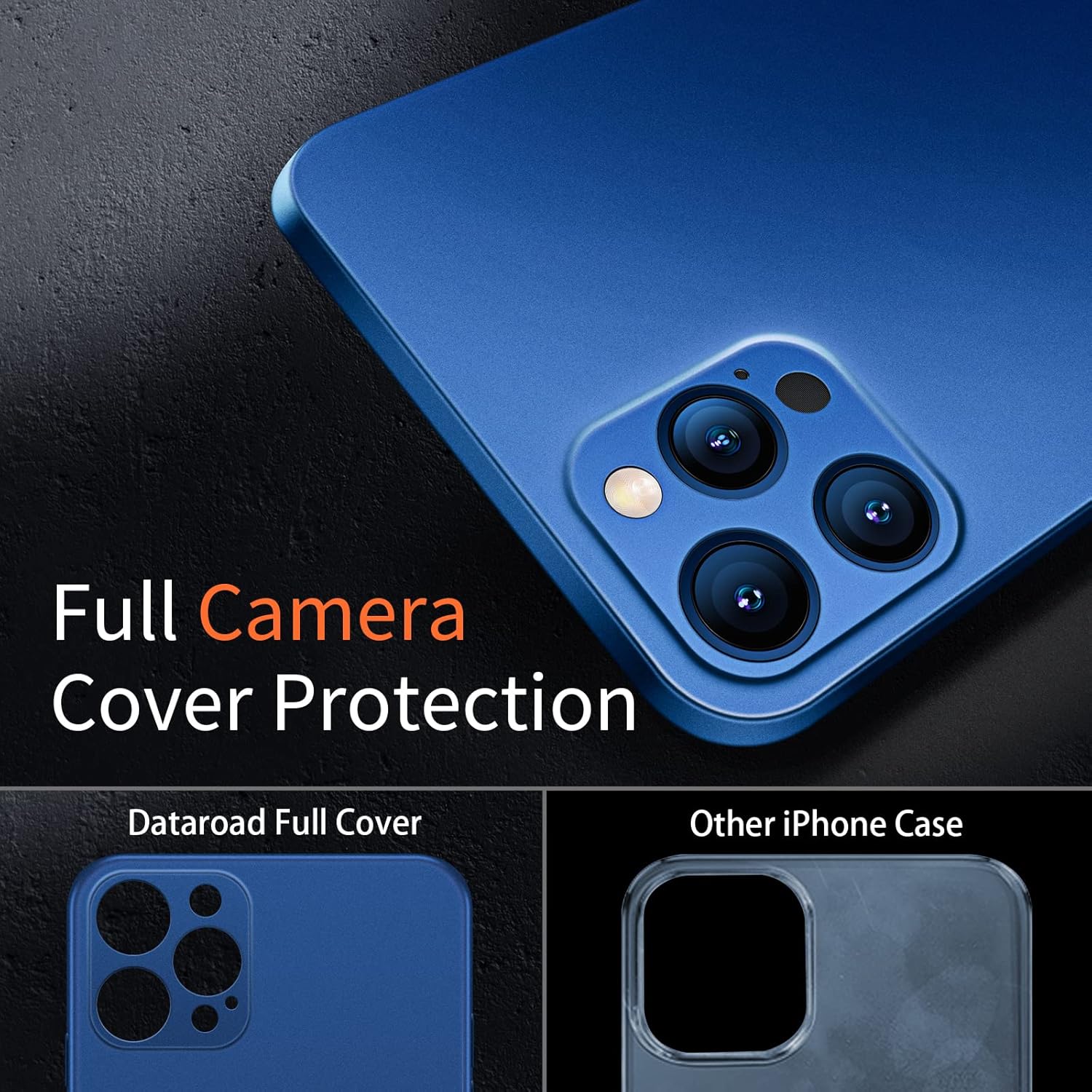 Dataroad – Funda delgada para iPhone 15 Pro Max, 0.008 in, papel fino, funda ligera translúcida con acabado mate, protección trasera de