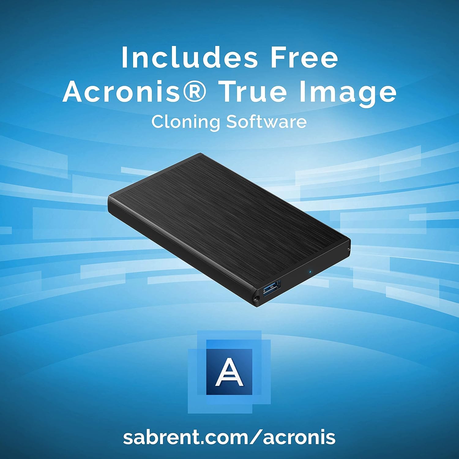 Sabrent Carcasa de disco duro externo de aluminio SATA ultradelgada USB 3.0 a 2.5 pulgadas + cable de extensión USB 3.0 de 22 AWG de 3 pies