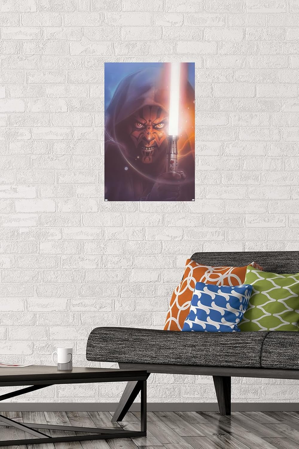 Trends International Star Wars The Phantom Menace – Póster de pared con sable de luz de Darth Maul