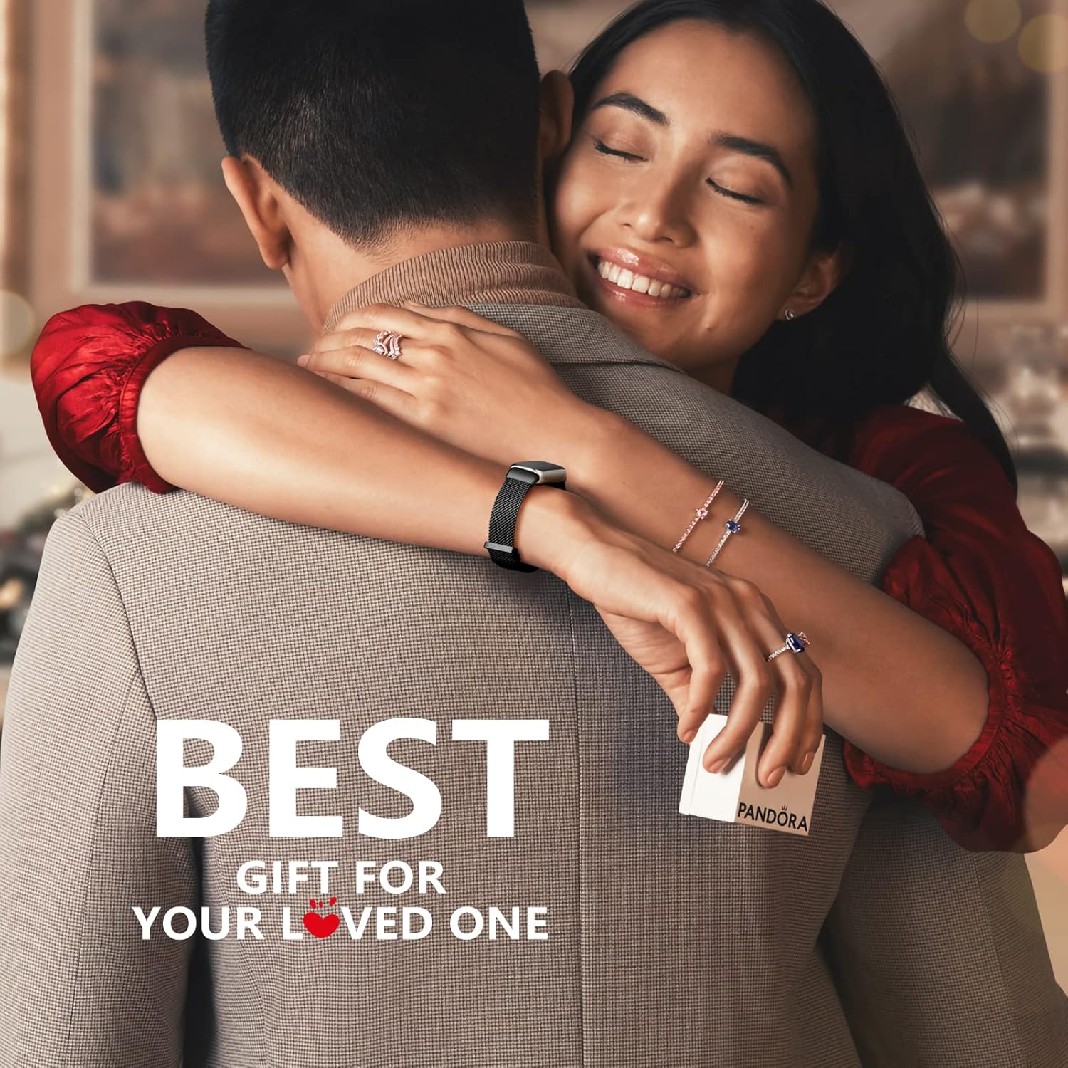 Zedoli Compatible con Fitbit Luxe Bands para mujeres y hombres, correa de repuesto de metal de malla milanesa de acero inoxidable para Fitbit