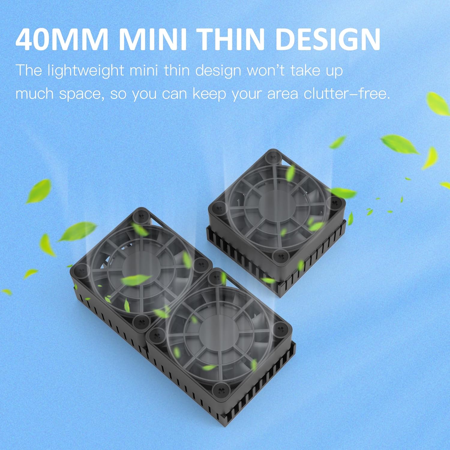 PANO-MOUNTS Mini ventilador de radiador USB de 1.575 in x 2 ventilador silencioso y eficiente 4010 con disipador de calor de aluminio de 0.394 in