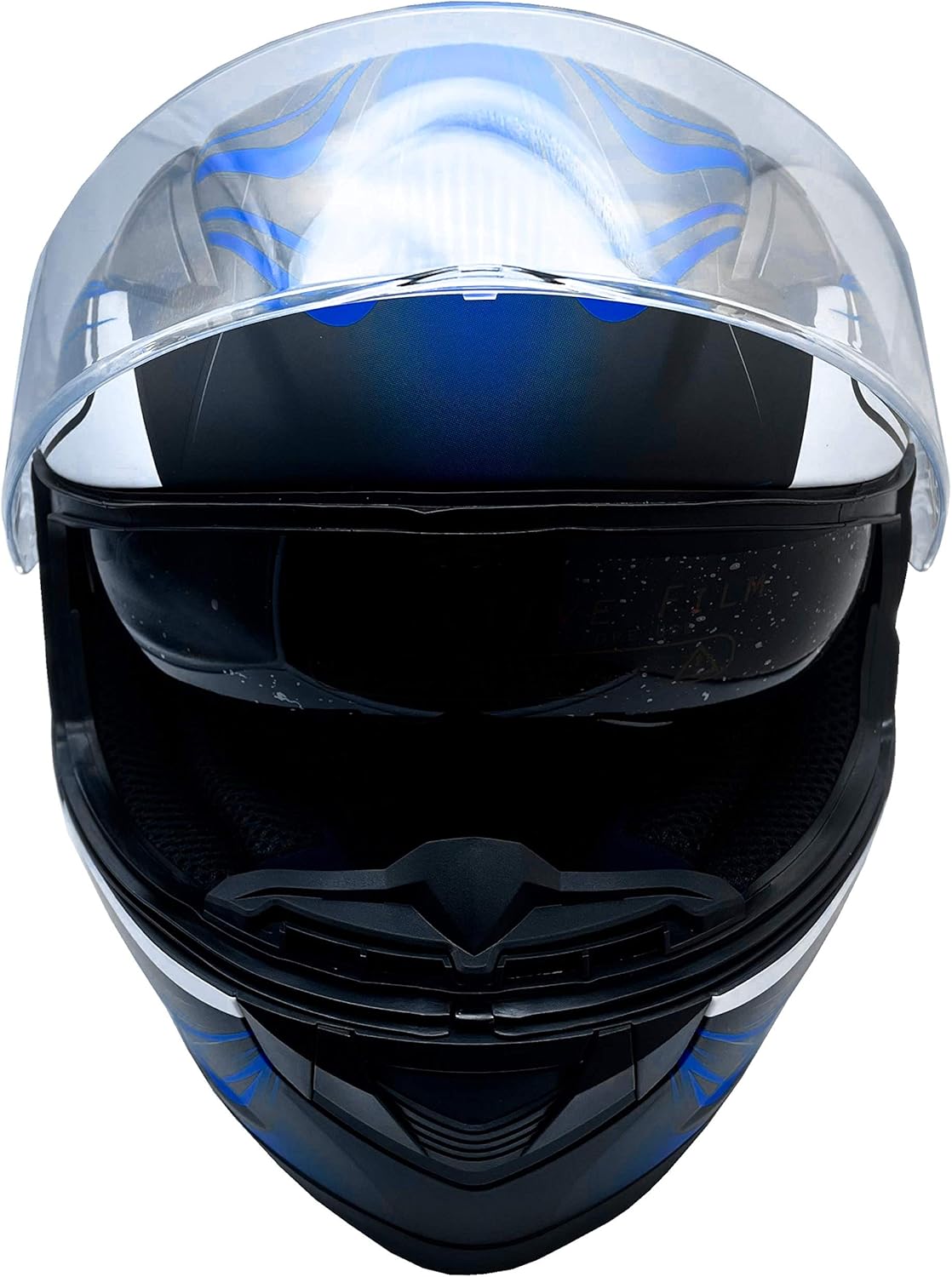 Typhoon Helmets Casco de moto de nieve de doble lente para adultos con protección solar desplegable certificado DOT