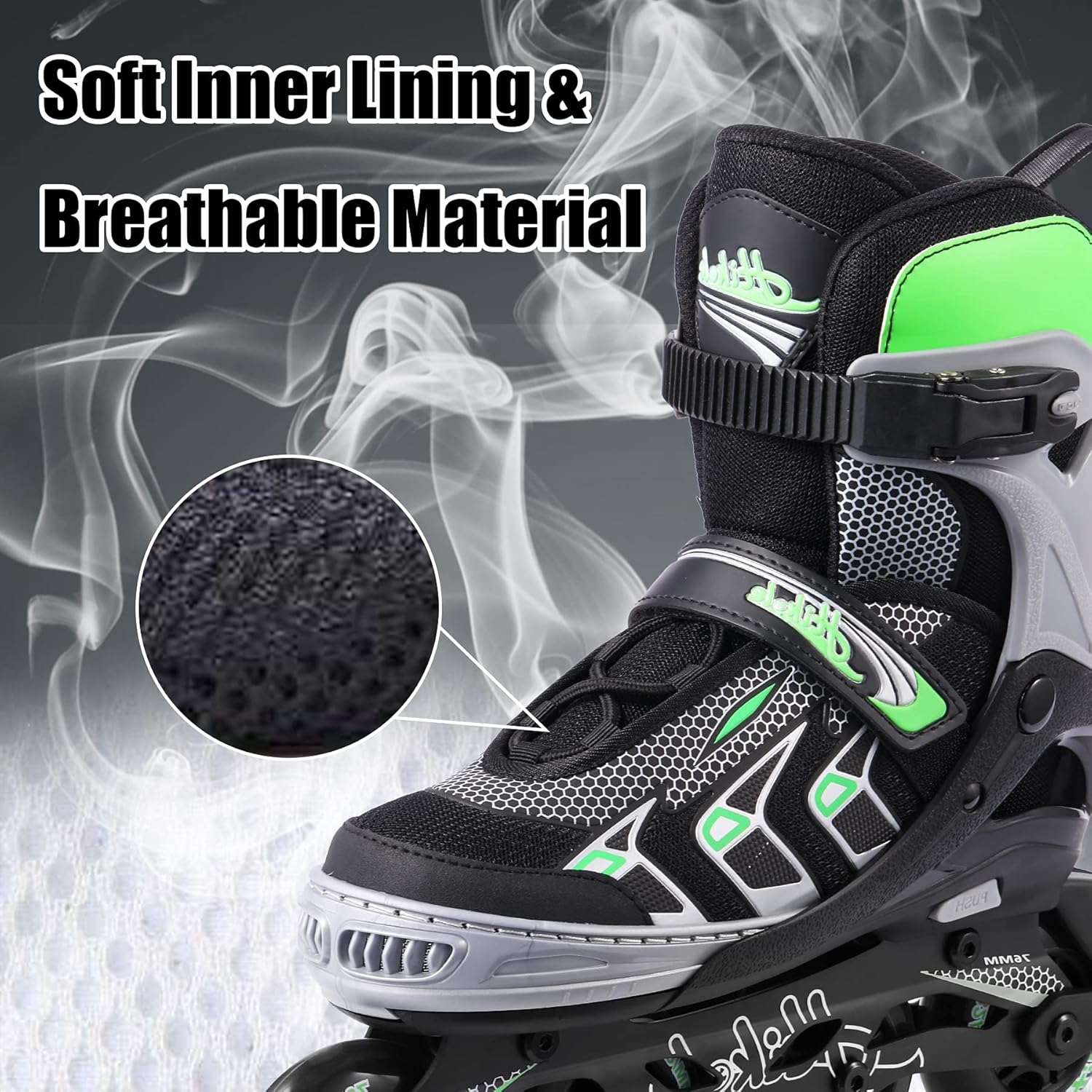 Hikole Patines en línea ajustables para niños y adultos, cuchillas de fitness para exteriores para hombres y mujeres, patines para principiantes