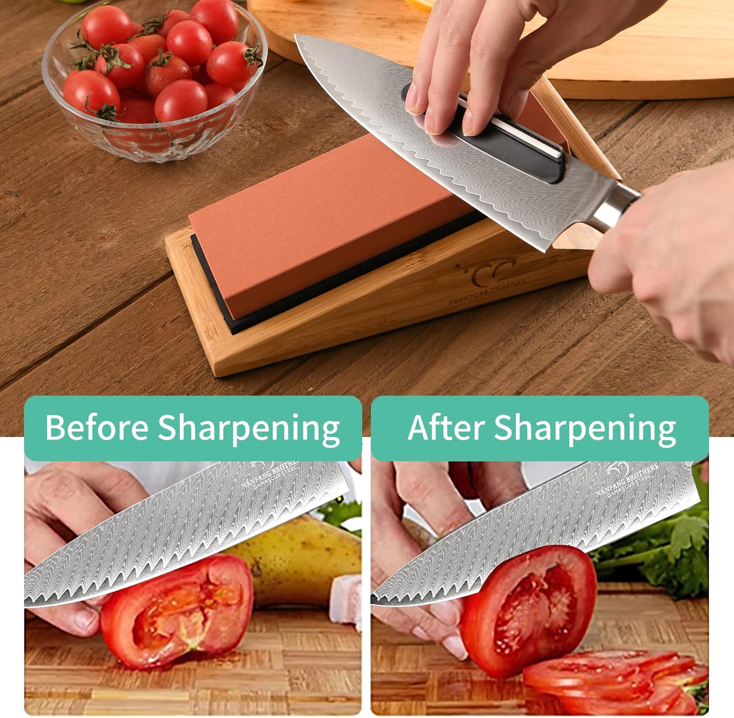 NB-MDS007-new NANFANG BROTHERS Sharpening Stone, kit profesional de afilado de cuchillos de piedra de afilar, piedra de afilar de grano 1000