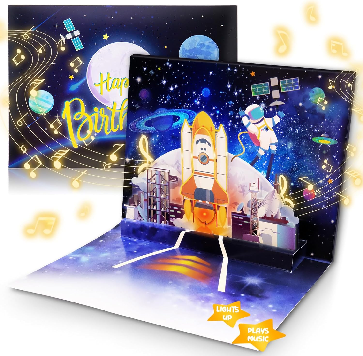 Tarjeta de cumpleaños, tarjetas musicales desplegables con luz, tarjetas de cumpleaños con efectos de sonido geniales y, celebrar cumpleaños,