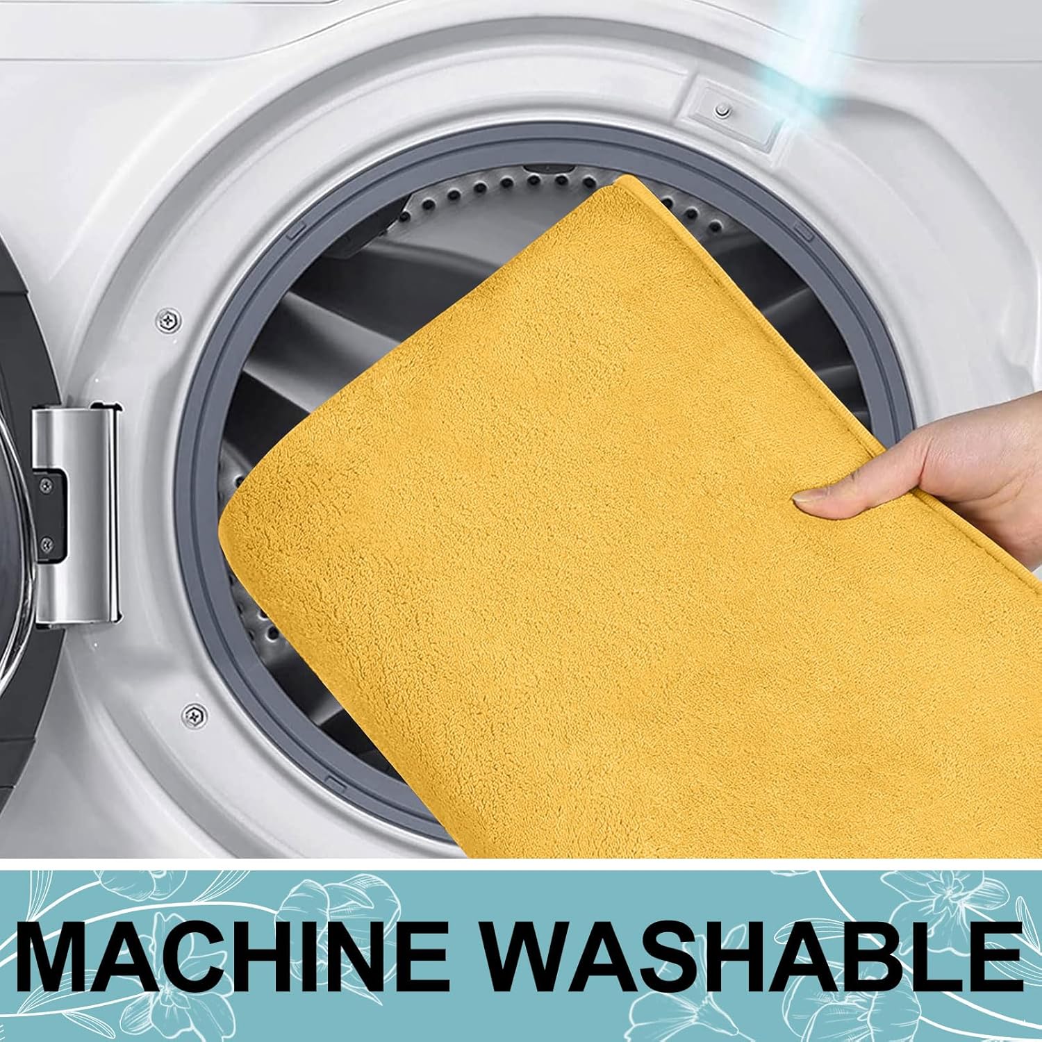Smiry – Tapete de baño de espuma viscoelástica, supersuave, absorbente, antideslizante, alfombra para el suelo del baño, 32 x 20 pulgadas, color