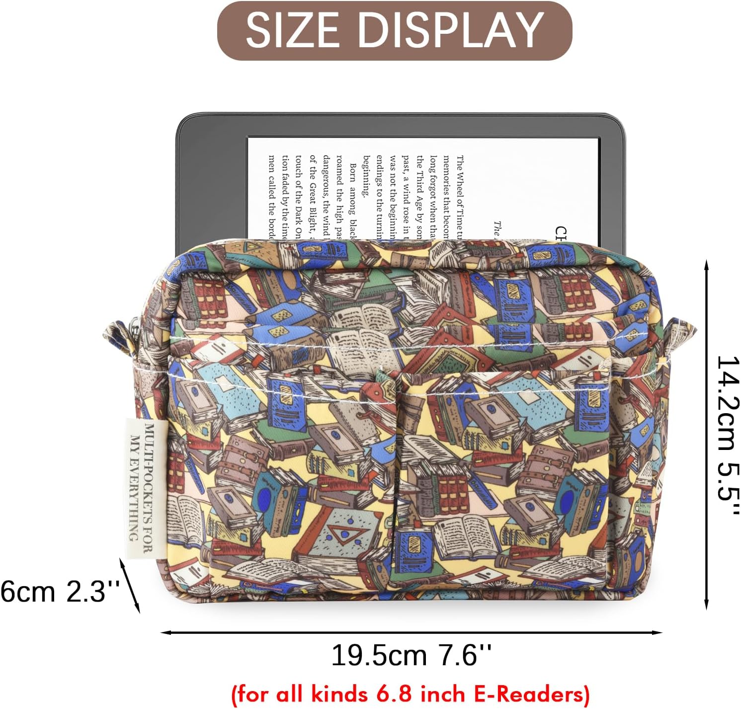 qianshan Organizador multifuncional para cartera, bolsa de viaje impermeable con cremallera, estuche de almacenamiento de suministros de diario
