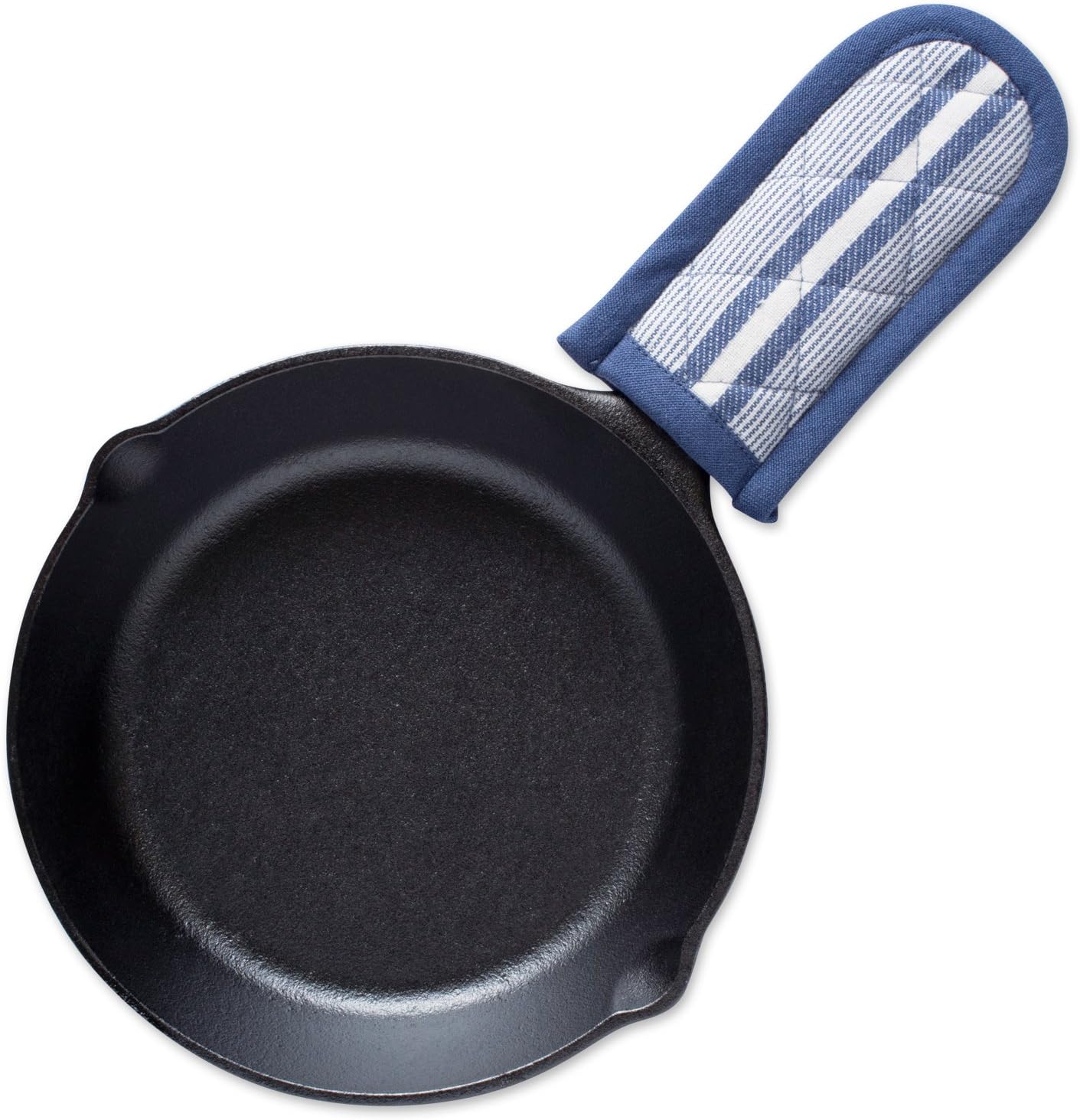 DII Double Strip Chef – Colección de cocina y horneado, juego de asas de sartén, 6 x 3, azul francés, 3 piezas