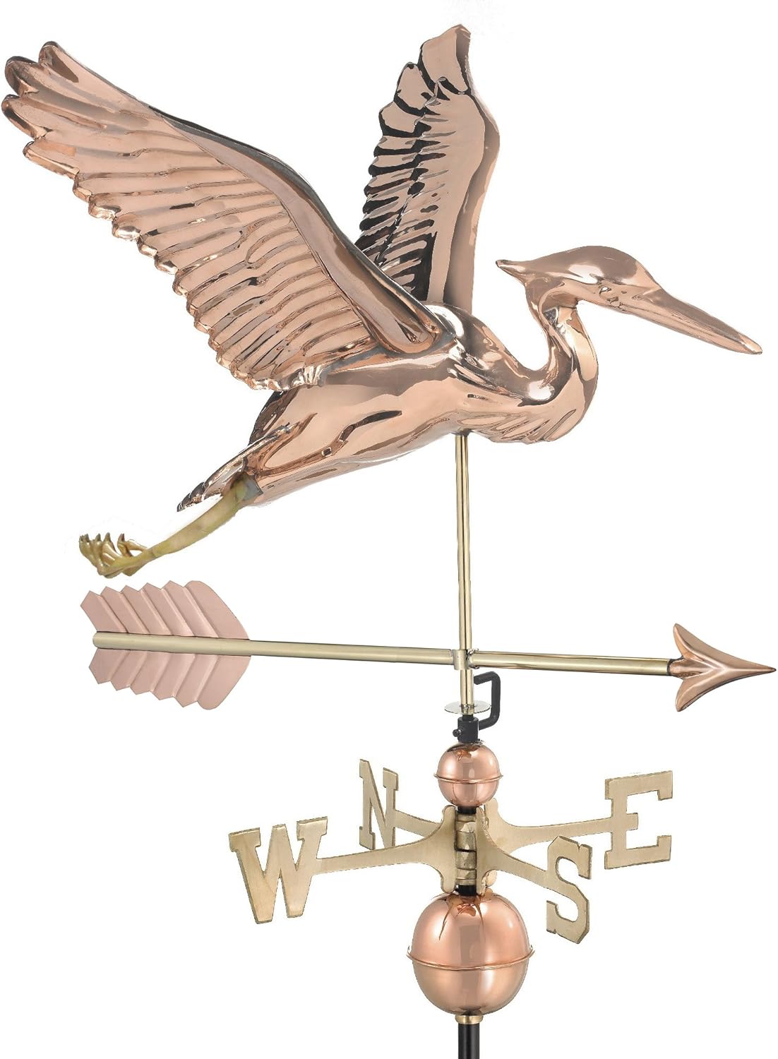 Good Directions Garza Azul con Flecha Veleta – Cobre Puro