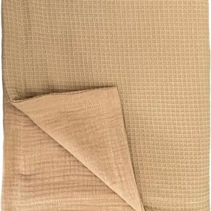 Leyl&Ari Manta de bebé de punto gofre, colcha de muselina orgánica y tejido de gofre para niños pequeños  Mantas para niños y niñas (arena) Leyl&Ari Manta de bebé de punto gofre, colcha de muselina orgánica y tejido de gofre para niños pequeños  Mantas para niños y niñas (arena)
