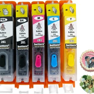 betters Cartucho de tinta para C A K E Topper Imagen PGI-280 CLI-281 para Pixma TS702 TS702a TR8520 TR8620 TR8620a TS6220 TS6320 TR7520 TR7620 betters Cartucho de tinta para C A K E Topper Imagen PGI-280 CLI-281 para Pixma TS702 TS702a TR8520 TR8620 TR8620a TS6220 TS6320 TR7520 TR7620