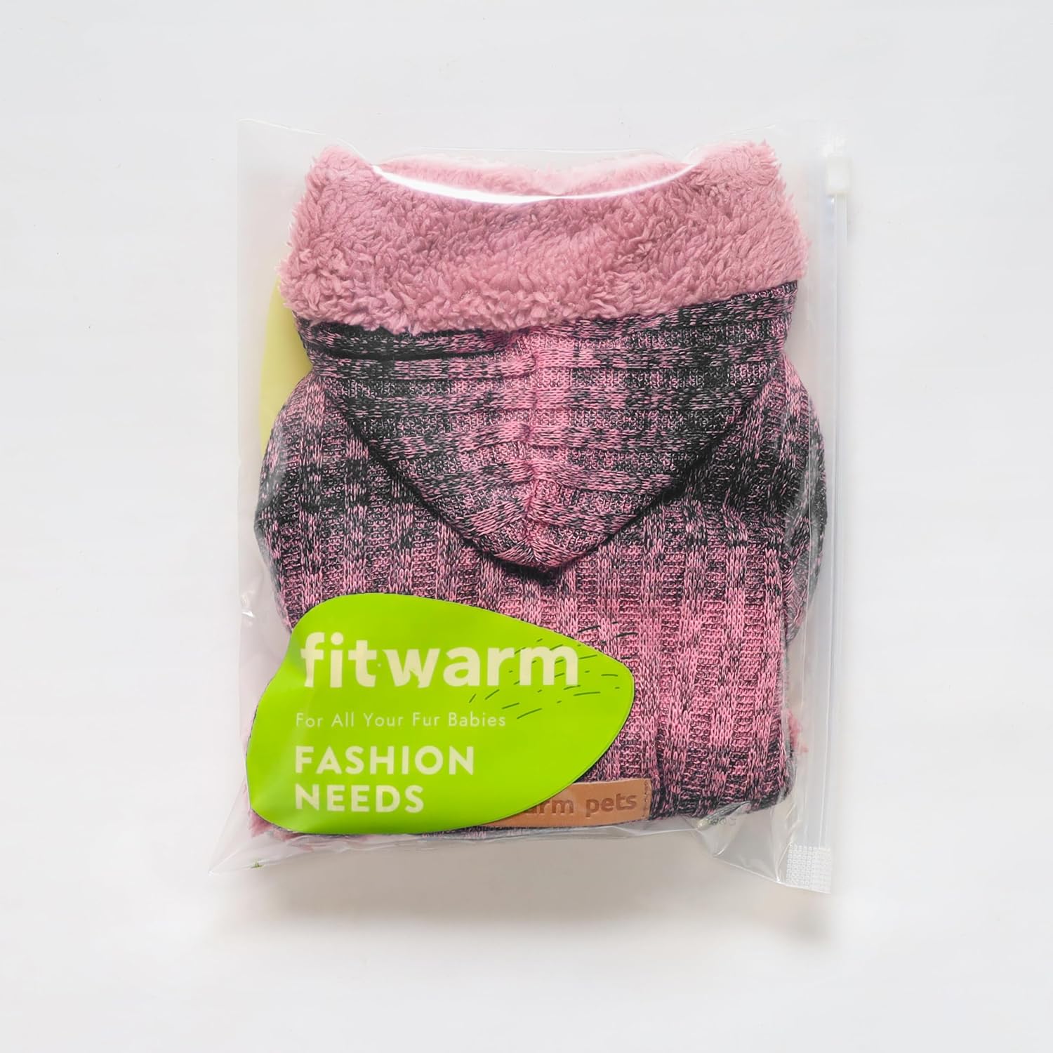 Suéter mullido para perro, ropa de invierno de punto para perros pequeños y niñas, atuendo con capucha para gatos y mascotas, rosa jaspeado, negro,