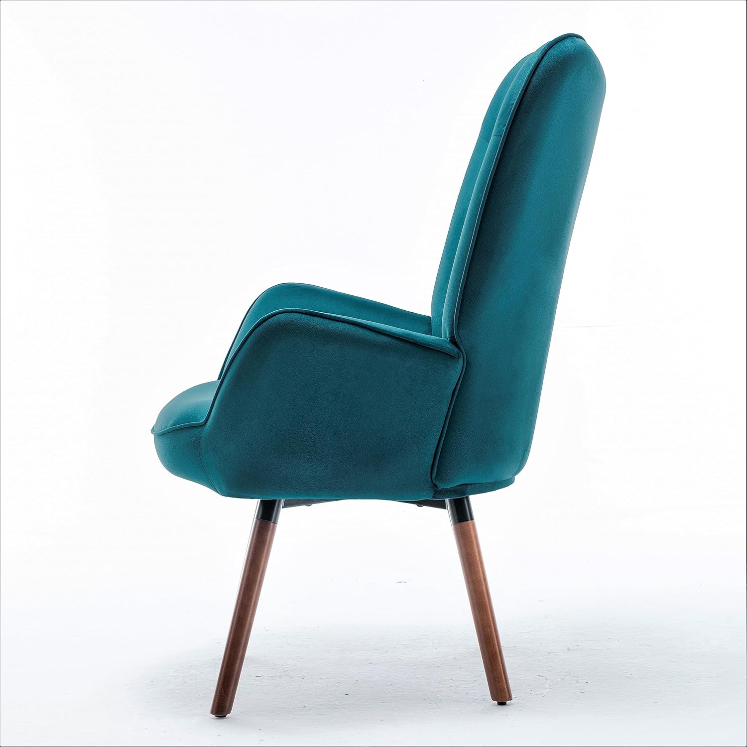 Sillas elegantes con brazos decorativos para sala de estar, dormitorio u oficina en casa, sillón de mediados de siglo con botones con diseño de