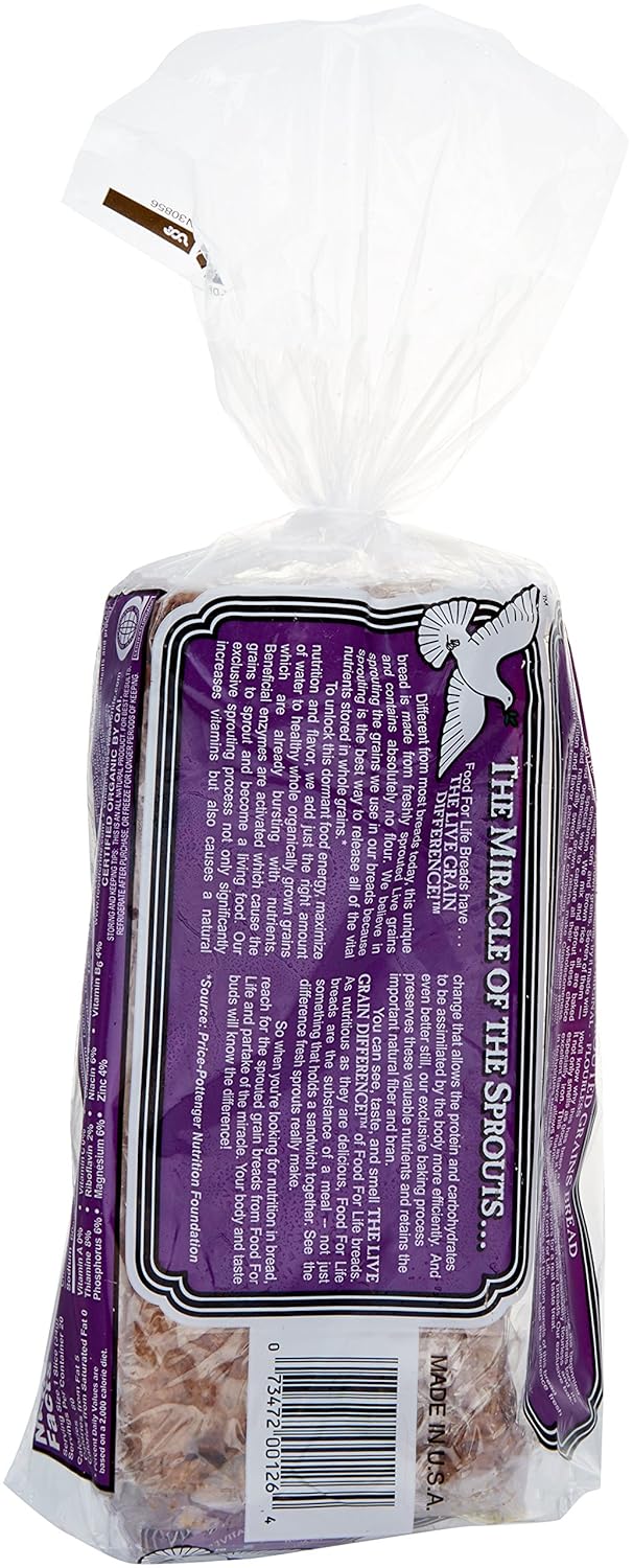 Food For Life Pan germinado canela pasas orgánica, 24 oz
