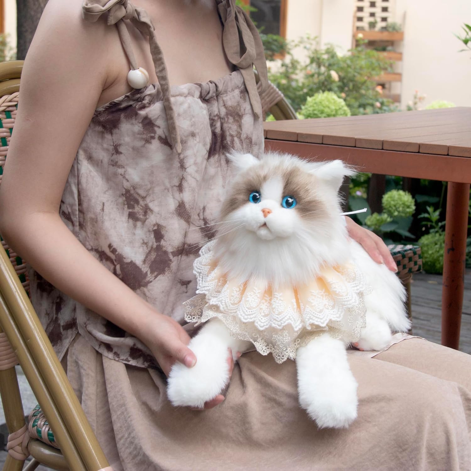 Chongker Peluche de gato  Animal de peluche realista para niños, regalo para niños y amantes de los gatos (Ragdoll Cat)