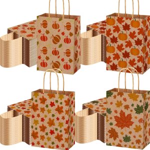 Yeaqee 100 bolsas de regalo de Acción de Gracias, bolsas de regalo de papel kraft de Acción de Gracias con asas, bolsas de regalo de calabaza, pavo, Yeaqee 100 bolsas de regalo de Acción de Gracias, bolsas de regalo de papel kraft de Acción de Gracias con asas, bolsas de regalo de calabaza, pavo,