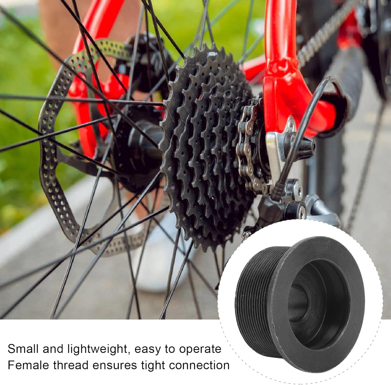 Rosvola Adaptador de rueda libre para bicicleta, ligero y fácil de usar, adaptador de volante de bicicleta de acero para reemplazo para scooter