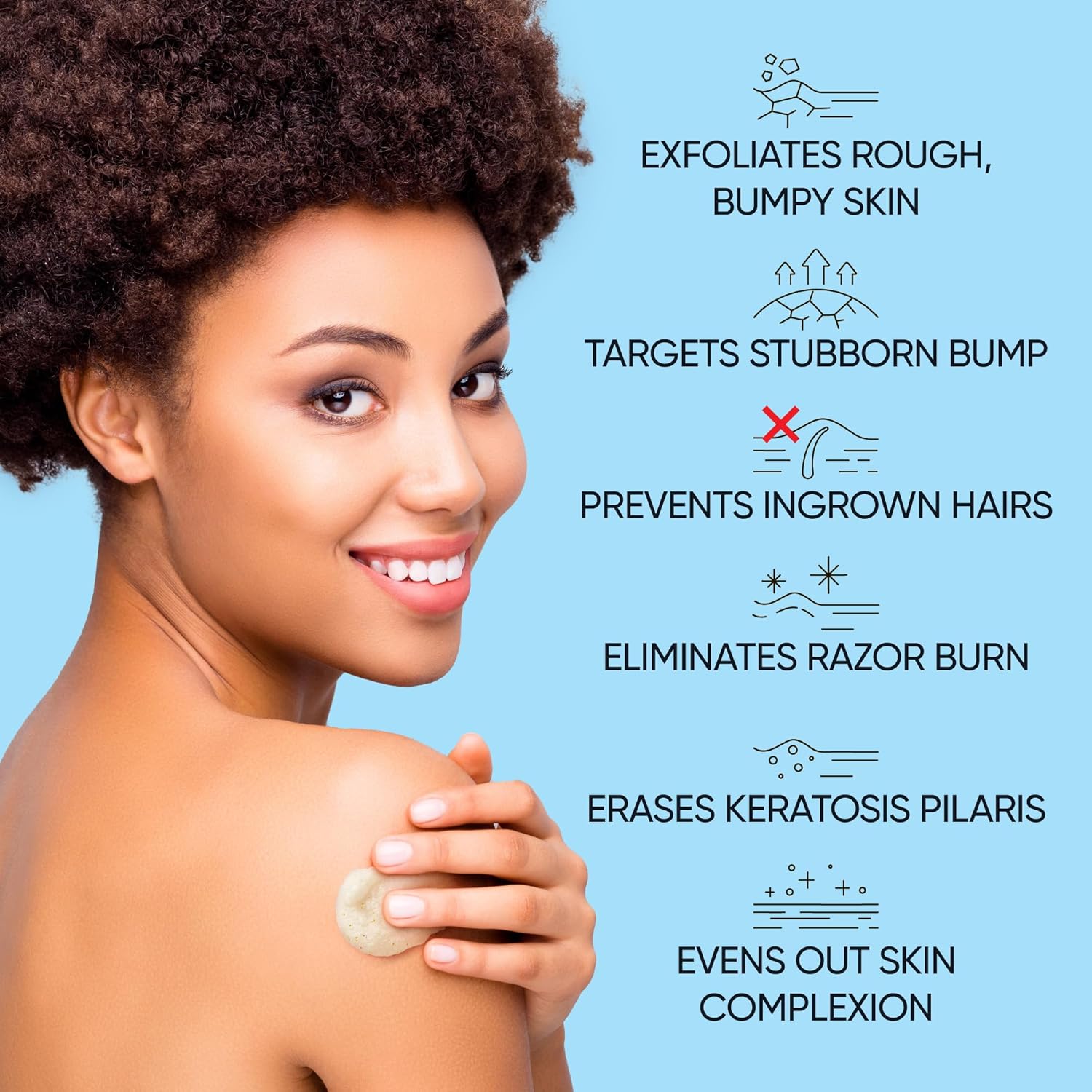 Estetist KP Bump Eraser Body Scrub – Tratamiento de queratosis pilaris y exfoliante corporal para cabello encarnado, golpes de afeitar y piernas de