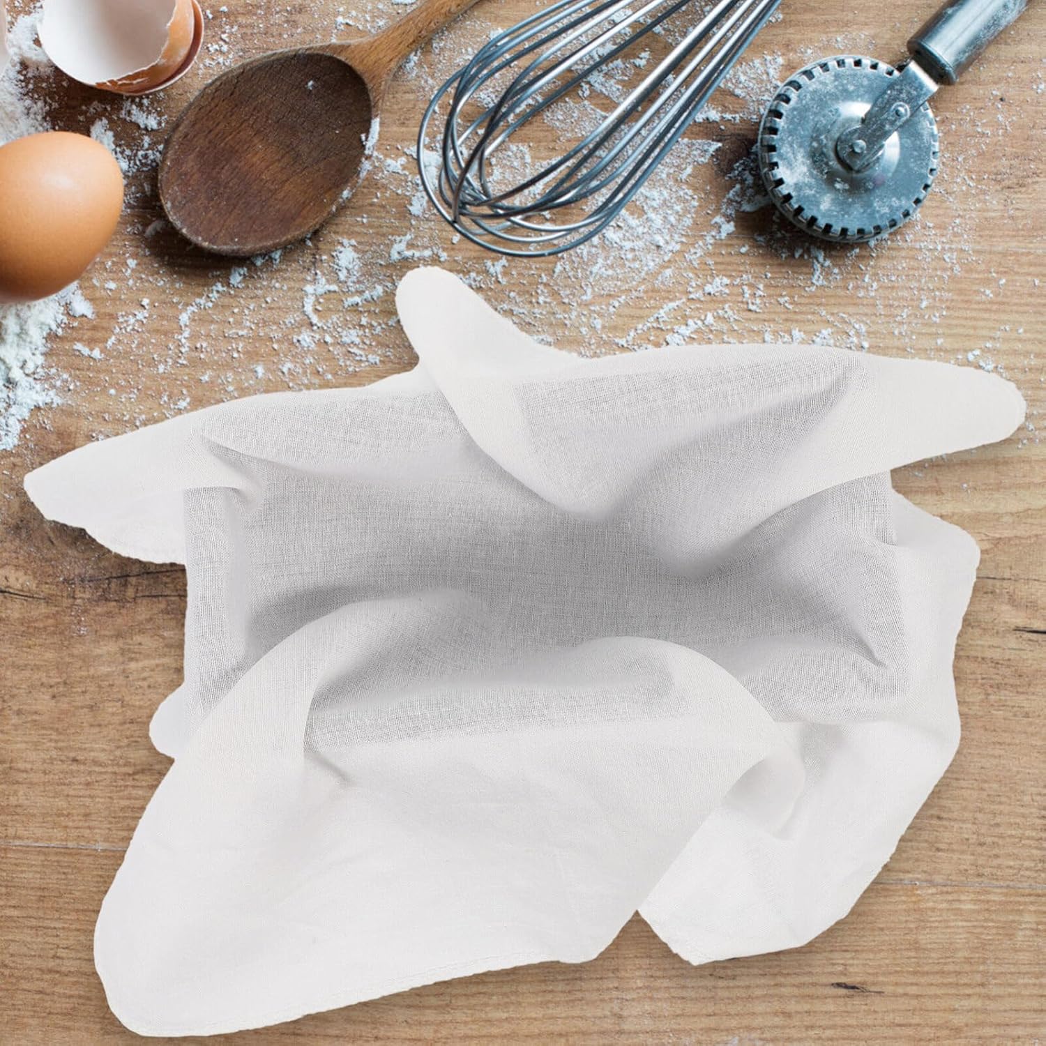 Kichvoe 6 piezas de estopilla de algodón de hilo de queso, reutilizables, sin blanquear, tela de tela de muselina de mantequilla para cocinar,