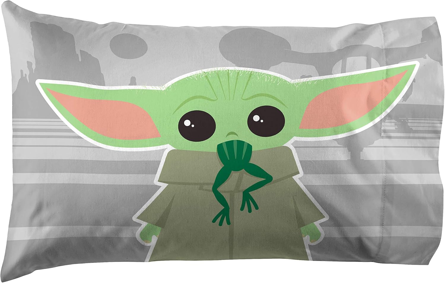 Jay Franco Paquete de fundas de almohada Mandalorian Curious Child and The Cutest Bounty